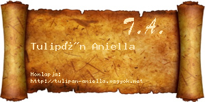 Tulipán Aniella névjegykártya
